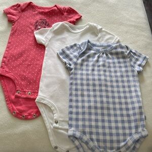 12 month set of 3 onesies by Carters and Baby Gap